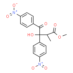 ChemSpider 2D Image | Methyl 3-hydroxy-2-methyl-3,4-bis(4-nitrophenyl)-4-oxobutanoate | C18H16N2O8