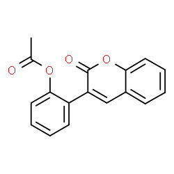 ChemSpider 2D Image | 2-(2-Oxo-2H-chromen-3-yl)phenyl acetate | C17H12O4