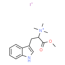 ChemSpider 2D Image | 3-(1H-Indol-3-yl)-1-methoxy-N,N,N-trimethyl-1-oxo-2-propanaminium iodide | C15H21IN2O2