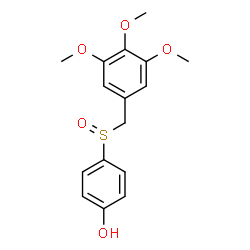 ChemSpider 2D Image | 4-((3,4,5-Trimethoxybenzyl)sulfinyl)phenol | C16H18O5S