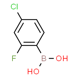 ChemSpider 2D Image | 4-Chloro-2-fluorophenylboronic acid | C6H5BClFO2