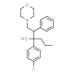 ChemSpider 2D Image | 3-(4-Chlorophenyl)-1-(4-morpholinyl)-2-phenyl-3-hexanol | C22H28ClNO2