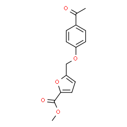 ChemSpider 2D Image | Methyl 5-[(4-acetylphenoxy)methyl]-2-furoate | C15H14O5