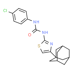 ChemSpider 2D Image | 1-[4-(Adamantan-1-yl)-1,3-thiazol-2-yl]-3-(4-chlorophenyl)urea | C20H22ClN3OS