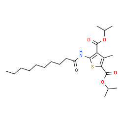 ChemSpider 2D Image | Diisopropyl 5-(decanoylamino)-3-methyl-2,4-thiophenedicarboxylate | C23H37NO5S