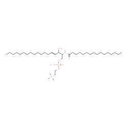 ChemSpider 2D Image | 4-Hydroxy-7-(1-hydroxy-2-hexadecen-1-yl)-N,N,N-trimethyl-9-oxo-3,5-dioxa-8-aza-4-phosphatetracosan-1-aminium 4-oxide | C39H80N2O6P