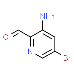 ChemSpider 2D Image | 3-Amino-5-bromo-2-pyridinecarbaldehyde | C6H5BrN2O