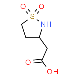 ChemSpider 2D Image | (1,1-Dioxido-1,2-thiazolidin-3-yl)acetic acid | C5H9NO4S