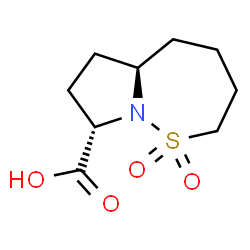 ChemSpider 2D Image | (5aR,8S)Octahydropyrrolo[1,2-b][1,2]thiazepine-8-carboxylic acid 1,1-dioxide | C9H15NO4S