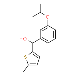 ChemSpider 2D Image | (3-Isopropoxyphenyl)(5-methyl-2-thienyl)methanol | C15H18O2S