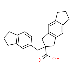 ChemSpider 2D Image | 2-(2,3-Dihydro-1H-inden-5-ylmethyl)-1,2,3,5,6,7-hexahydro-s-indacene-2-carboxylic acid | C23H24O2