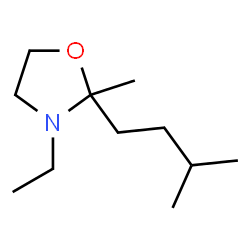 ChemSpider 2D Image | 3-Ethyl-2-methyl-2-(3-methylbutyl)-1,3-oxazolidine | C11H23NO