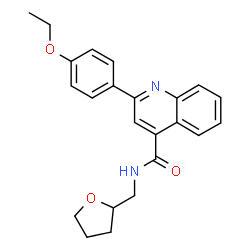 ChemSpider 2D Image | 2-(4-Ethoxyphenyl)-N-(tetrahydro-2-furanylmethyl)-4-quinolinecarboxamide | C23H24N2O3