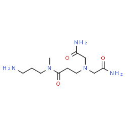 ChemSpider 2D Image | N~3~,N~3~-Bis(2-amino-2-oxoethyl)-N-(3-aminopropyl)-N-methyl-beta-alaninamide | C11H23N5O3
