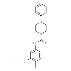 ChemSpider 2D Image | N-(3-Chloro-4-methylphenyl)-4-phenyl-1-piperazinecarboxamide | C18H20ClN3O