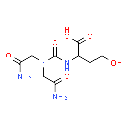 ChemSpider 2D Image | N-[Bis(2-amino-2-oxoethyl)carbamoyl]homoserine | C9H16N4O6
