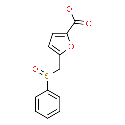 ChemSpider 2D Image | 5-[(Phenylsulfinyl)methyl]-2-furoate | C12H9O4S