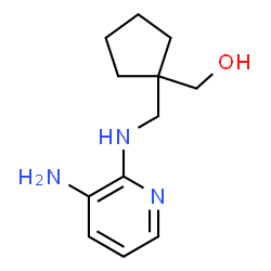 ChemSpider 2D Image | (1-(((3-Amino-2-pyridinyl)amino)methyl)cyclopentyl)methanol | C12H19N3O