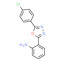 ChemSpider 2D Image | 2-[5-(4-Chlorophenyl)-1,3,4-oxadiazol-2-yl]aniline | C14H10ClN3O