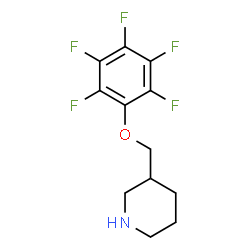 ChemSpider 2D Image | 3-[(Pentafluorophenoxy)methyl]piperidine | C12H12F5NO