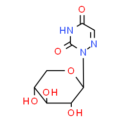 ChemSpider 2D Image | 2-Pentopyranosyl-1,2,4-triazine-3,5(2H,4H)-dione | C8H11N3O6
