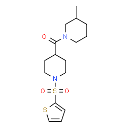 ChemSpider 2D Image | (3-Methyl-1-piperidinyl)[1-(2-thienylsulfonyl)-4-piperidinyl]methanone | C16H24N2O3S2