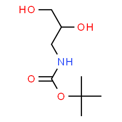 ChemSpider 2D Image | tert-Butyl N-(2,3-dihydroxypropyl)carbamate | C8H17NO4