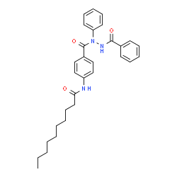 ChemSpider 2D Image | N-{4-[(2-Benzoyl-1-phenylhydrazino)carbonyl]phenyl}decanamide | C30H35N3O3