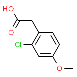 ChemSpider 2D Image | 2-Chloro-4-methoxyphenylacetic acid | C9H9ClO3