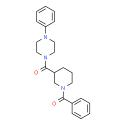 ChemSpider 2D Image | (1-Benzoyl-3-piperidinyl)(4-phenyl-1-piperazinyl)methanone | C23H27N3O2