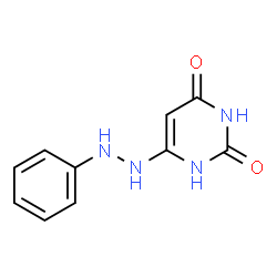 ChemSpider 2D Image | 6-(2-Phenylhydrazino)-2,4-pyrimidinediol | C10H10N4O2