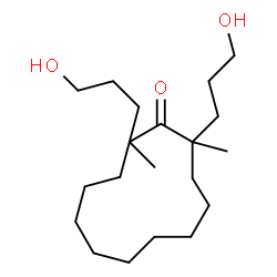 ChemSpider 2D Image | 2,12-Bis(3-hydroxypropyl)-2,12-dimethylcyclododecanone | C20H38O3