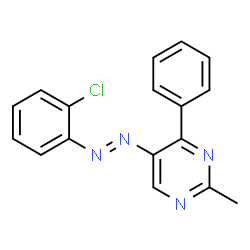 ChemSpider 2D Image | 5-[2-(2-chlorophenyl)diazenyl]-2-methyl-4-phenylpyrimidine | C17H13ClN4