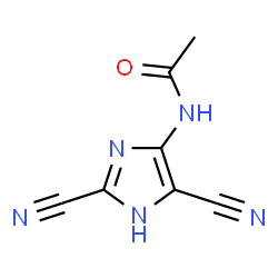 ChemSpider 2D Image | N-(2,5-Dicyano-1H-imidazol-4-yl)acetamide | C7H5N5O