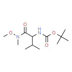 ChemSpider 2D Image | N-Methoxy-N-methyl-N~2~-{[(2-methyl-2-propanyl)oxy]carbonyl}valinamide | C12H24N2O4