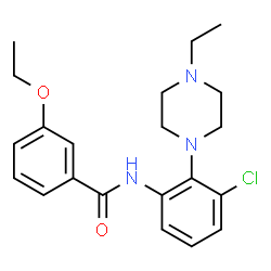 ChemSpider 2D Image | N-[3-Chloro-2-(4-ethyl-1-piperazinyl)phenyl]-3-ethoxybenzamide | C21H26ClN3O2