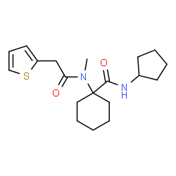 ChemSpider 2D Image | N-Cyclopentyl-1-[methyl(2-thienylacetyl)amino]cyclohexanecarboxamide | C19H28N2O2S