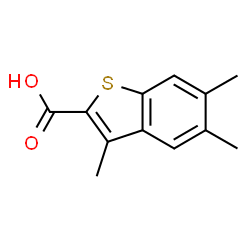 ChemSpider 2D Image | 3,5,6-Trimethyl-1-benzothiophene-2-carboxylic acid | C12H12O2S