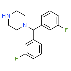 ChemSpider 2D Image | 1-[Bis(3-fluorophenyl)methyl]piperazine | C17H18F2N2