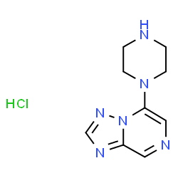 ChemSpider 2D Image | 5-(1-Piperazinyl)[1,2,4]triazolo[1,5-a]pyrazine hydrochloride (1:1) | C9H13ClN6