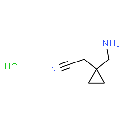 ChemSpider 2D Image | [1-(Aminomethyl)cyclopropyl]acetonitrile hydrochloride (1:1) | C6H11ClN2