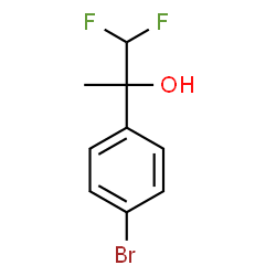 ChemSpider 2D Image | 2-(4-Bromophenyl)-1,1-difluoro-2-propanol | C9H9BrF2O