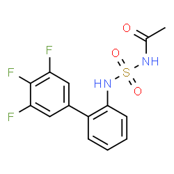 ChemSpider 2D Image | N-[(3',4',5'-Trifluoro-2-biphenylyl)sulfamoyl]acetamide | C14H11F3N2O3S