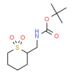 ChemSpider 2D Image | 2-Methyl-2-propanyl [(1,1-dioxidotetrahydro-2H-thiopyran-2-yl)methyl]carbamate | C11H21NO4S