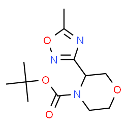 ChemSpider 2D Image | tert-butyl 3-(5-methyl-1,2,4-oxadiazol-3-yl)morpholine-4-carboxylate | C12H19N3O4