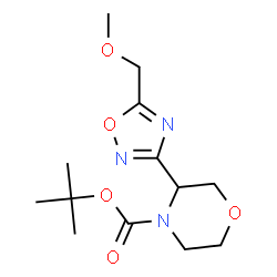 ChemSpider 2D Image | 2-Methyl-2-propanyl 3-[5-(methoxymethyl)-1,2,4-oxadiazol-3-yl]-4-morpholinecarboxylate | C13H21N3O5