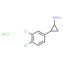 ChemSpider 2D Image | 2-(3,4-Dichlorophenyl)cyclopropanamine hydrochloride (1:1) | C9H10Cl3N