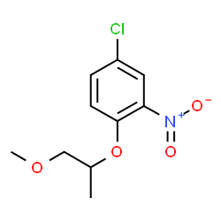 ChemSpider 2D Image | 4-Chloro-1-[(1-methoxy-2-propanyl)oxy]-2-nitrobenzene | C10H12ClNO4