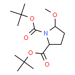 ChemSpider 2D Image | Bis(2-methyl-2-propanyl) 5-methoxy-1,2-pyrrolidinedicarboxylate | C15H27NO5