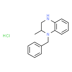 ChemSpider 2D Image | 1-Benzyl-2-methyl-1,2,3,4-tetrahydroquinoxaline hydrochloride (1:1) | C16H19ClN2